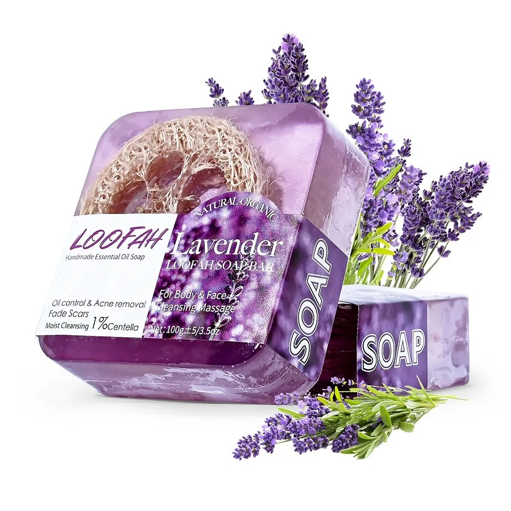 Castor Oil Soap - Sabun Minyak Esensial Lavender Organik 100g,