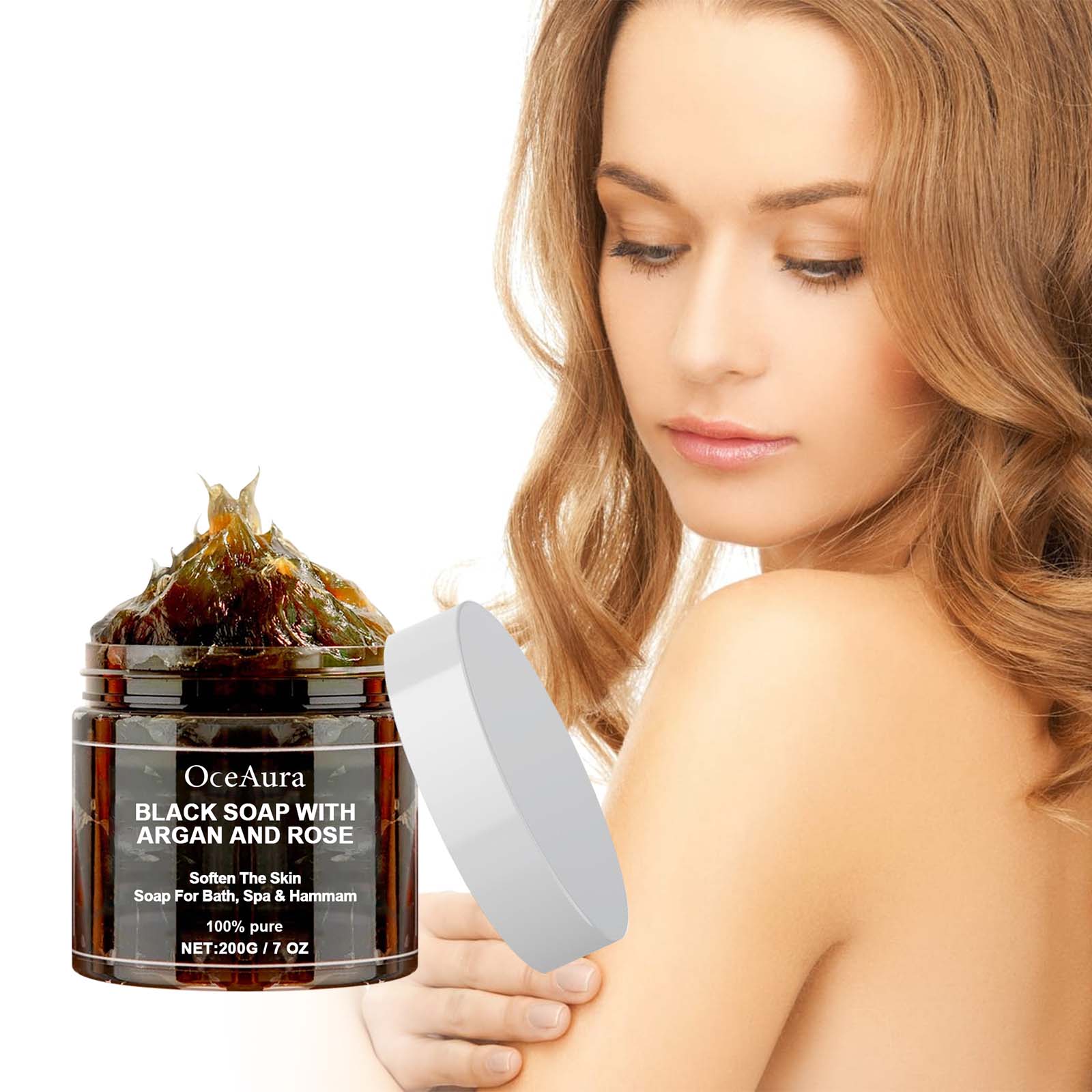 Castor Oil Soap - Sabun Hitam OCEAURA Dengan Argan Dan