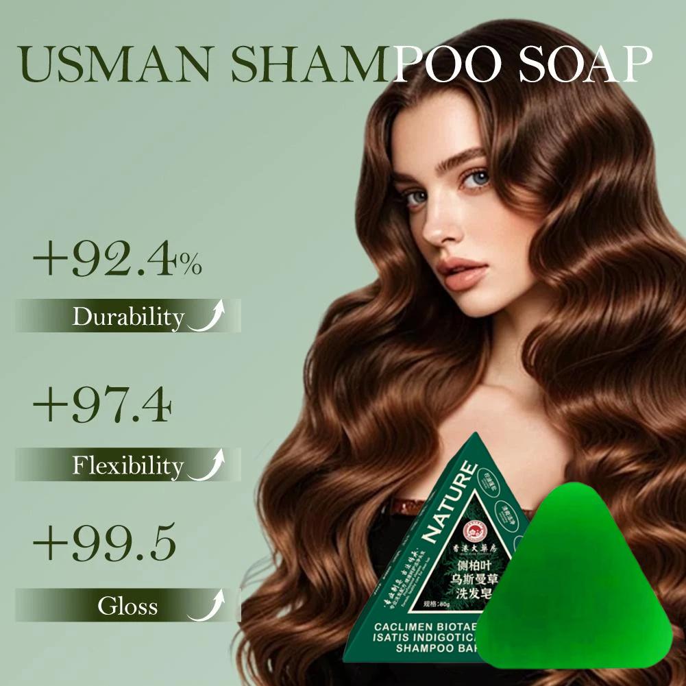 80g Usman Grass Solid Shampoo  - Castor Oil Soap ulasan dan harga