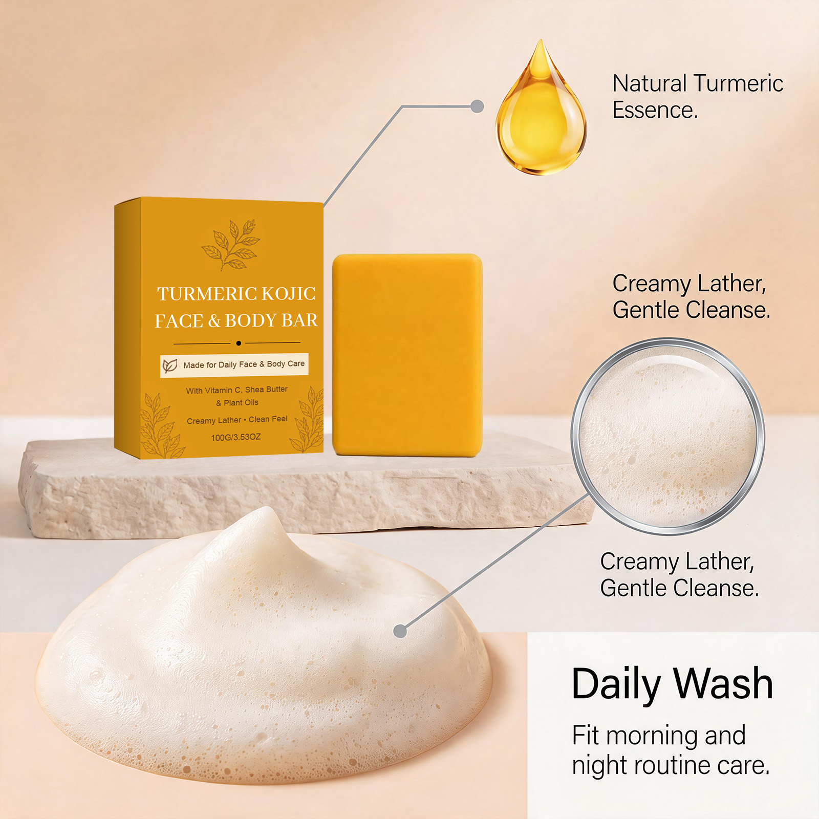 Sabun Buatan Tangan Kunyit Asa - Castor Oil Soap ulasan dan harga